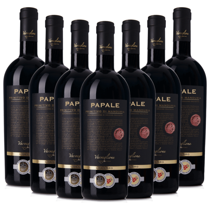 Papale Linea Oro Primitivo di Manduria, Varvaglione Puglia 2022 - csomag