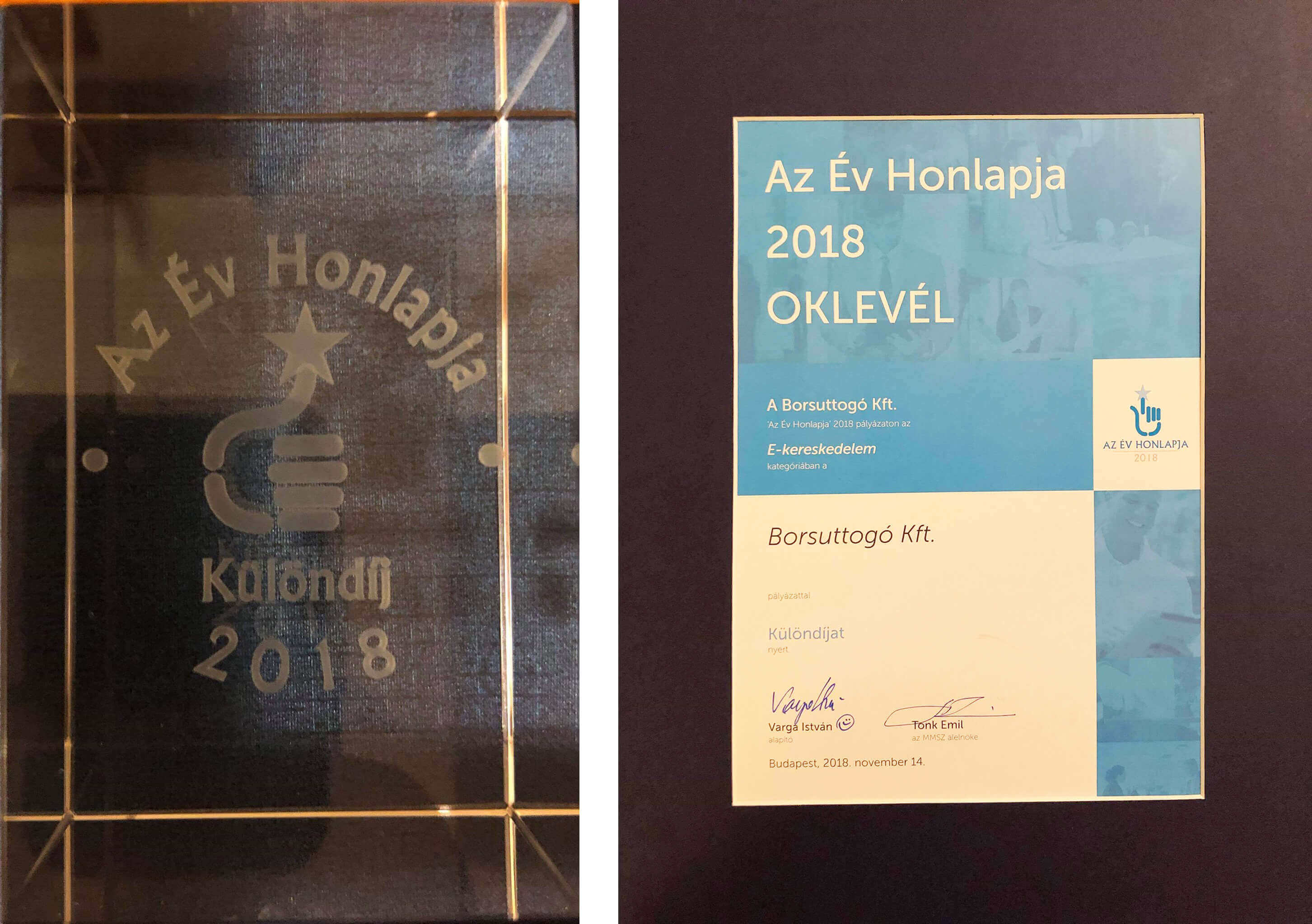 Különdíjat nyertünk Az Év Honlapja megmérettetésen