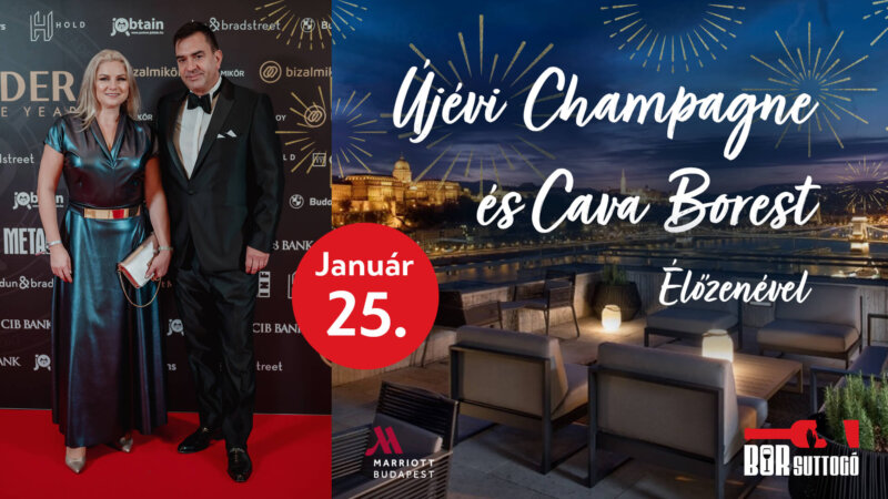 Újévi Champagne & Cava Borest a Marriott Hotelben
